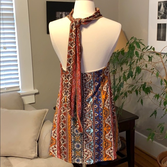 Judith March S Suede Bandana Halter Mini Dress NEW - Picture 8 of 11